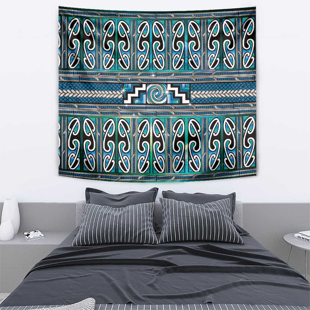 Maori Matariki Tapestry Green Galaxy Aesthetic Koru Art LT01 - Polynesian Pride