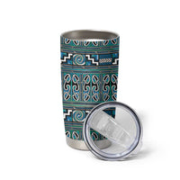 Maori Matariki Tumbler Cup Green Galaxy Aesthetic Koru Art