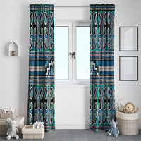 Maori Matariki Window Curtain Green Galaxy Aesthetic Koru Art LT01 - Polynesian Pride