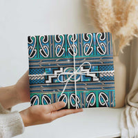 Maori Matariki Wrapping Paper Green Galaxy Aesthetic Koru Art