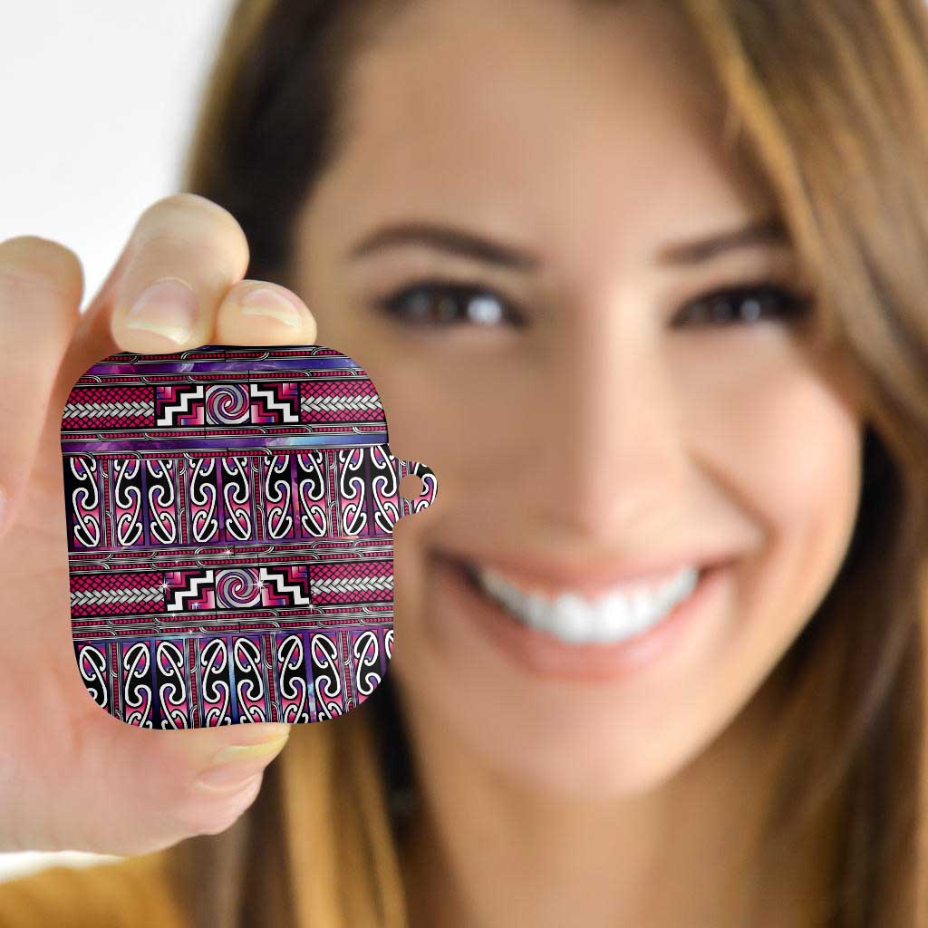 Maori Matariki AirPods Case Pink Galaxy Aesthetic Koru Art LT01 - Polynesian Pride