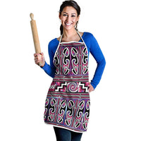 Maori Matariki Apron Pink Galaxy Aesthetic Koru Art LT01 - Polynesian Pride