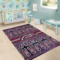 Maori Matariki Area Rug Pink Galaxy Aesthetic Koru Art LT01 - Polynesian Pride