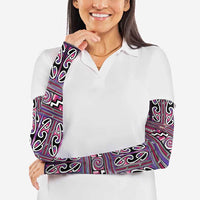 Maori Matariki Arm Sleeves Pink Galaxy Aesthetic Koru Art LT01 - Polynesian Pride