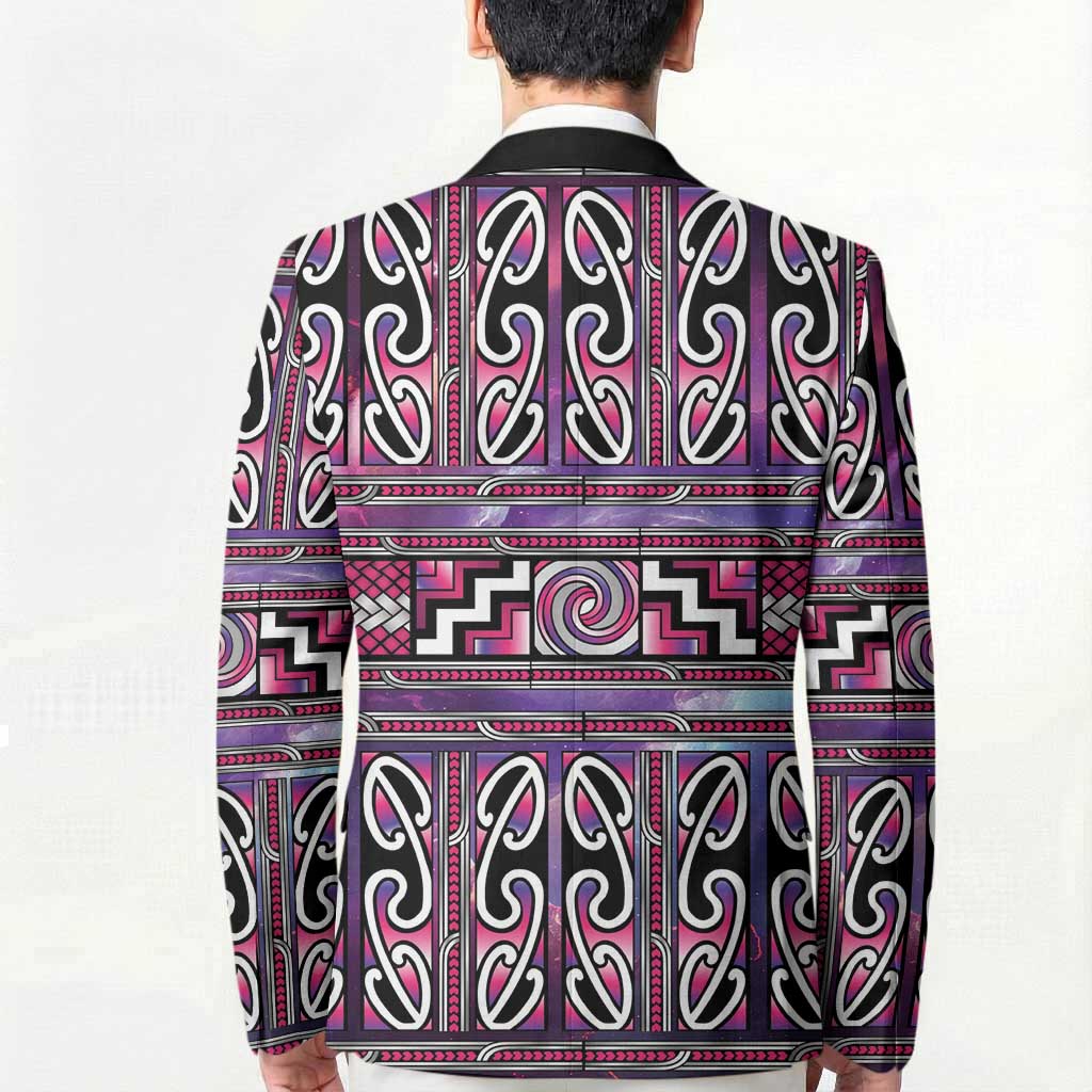 Maori Matariki Blazer Pink Galaxy Aesthetic Koru Art
