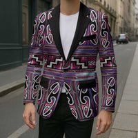 Maori Matariki Blazer Pink Galaxy Aesthetic Koru Art
