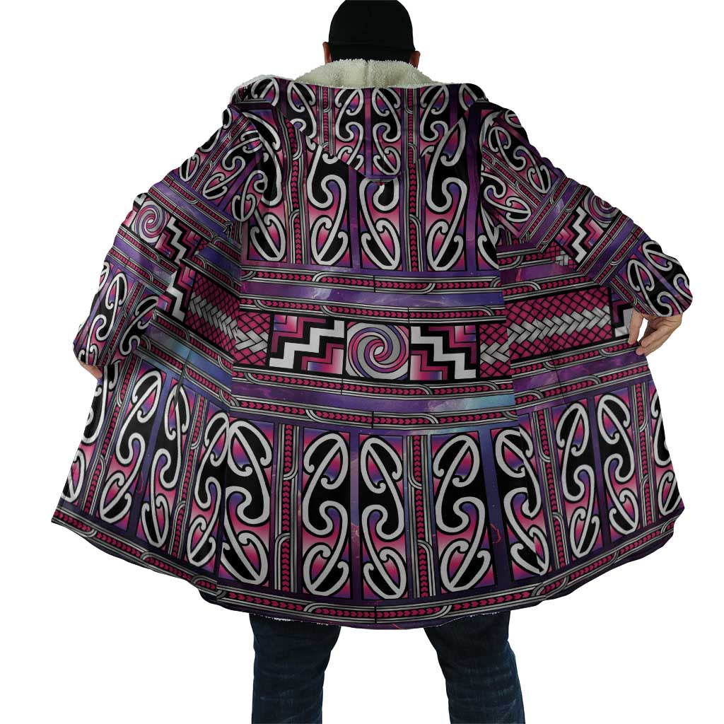 Maori Matariki Cloak Pink Galaxy Aesthetic Koru Art LT01 - Polynesian Pride