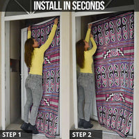 Maori Matariki Door Cover Pink Galaxy Aesthetic Koru Art