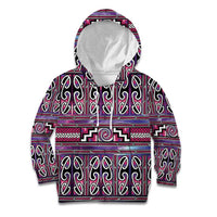 Maori Matariki Kid Hoodie Pink Galaxy Aesthetic Koru Art