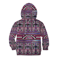 Maori Matariki Kid Hoodie Pink Galaxy Aesthetic Koru Art