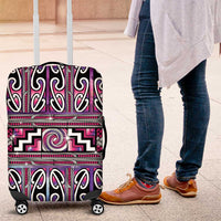 Maori Matariki Luggage Cover Pink Galaxy Aesthetic Koru Art