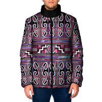 Maori Matariki Padded Jacket Pink Galaxy Aesthetic Koru Art LT01 Men Pink - Polynesian Pride