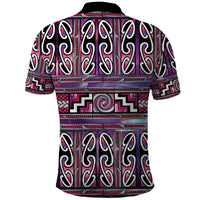 Maori Matariki Polo Shirt Pink Galaxy Aesthetic Koru Art