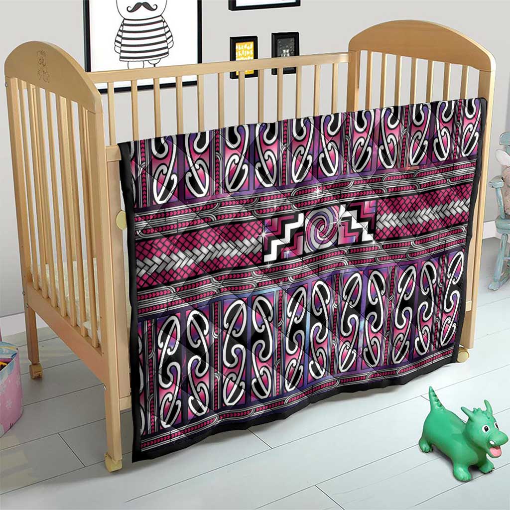 Maori Matariki Quilt Pink Galaxy Aesthetic Koru Art LT01 - Polynesian Pride