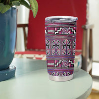 Maori Matariki Tumbler Cup Pink Galaxy Aesthetic Koru Art