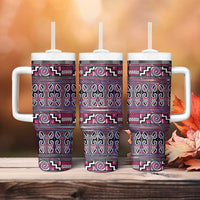 Maori Matariki Tumbler With Handle Pink Galaxy Aesthetic Koru Art