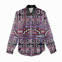 Maori Matariki Women Casual Shirt Pink Galaxy Aesthetic Koru Art LT01 - Polynesian Pride