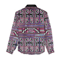 Maori Matariki Women Casual Shirt Pink Galaxy Aesthetic Koru Art LT01 - Polynesian Pride