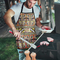 Maori Matariki Apron Yellow Galaxy Aesthetic Koru Art LT01 - Polynesian Pride