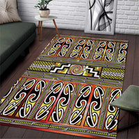 Maori Matariki Area Rug Yellow Galaxy Aesthetic Koru Art LT01 Yellow - Polynesian Pride