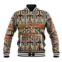 Maori Matariki Baseball Jacket Yellow Galaxy Aesthetic Koru Art