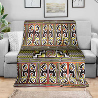 Maori Matariki Blanket Yellow Galaxy Aesthetic Koru Art LT01 - Polynesian Pride