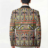 Maori Matariki Blazer Yellow Galaxy Aesthetic Koru Art
