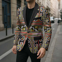 Maori Matariki Blazer Yellow Galaxy Aesthetic Koru Art