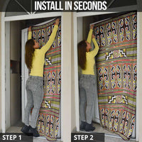 Maori Matariki Door Cover Yellow Galaxy Aesthetic Koru Art