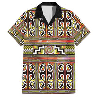 Maori Matariki Hawaiian Shirt Yellow Galaxy Aesthetic Koru Art