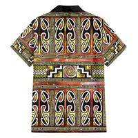 Maori Matariki Hawaiian Shirt Yellow Galaxy Aesthetic Koru Art