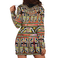 Maori Matariki Hoodie Dress Yellow Galaxy Aesthetic Koru Art LT01 - Polynesian Pride