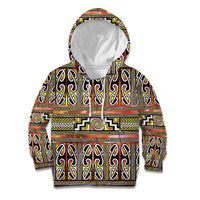 Maori Matariki Kid Hoodie Yellow Galaxy Aesthetic Koru Art
