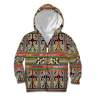 Maori Matariki Kid Hoodie Yellow Galaxy Aesthetic Koru Art