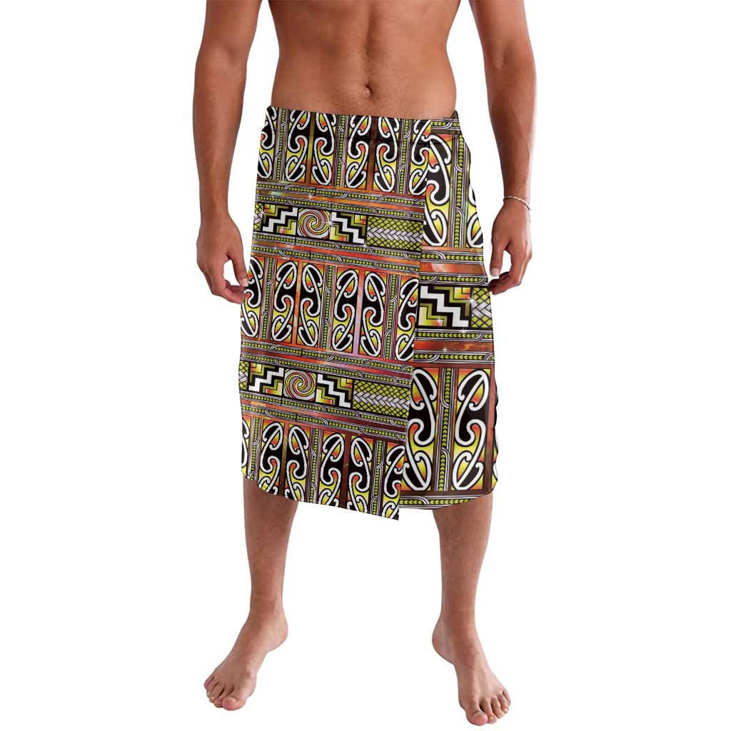 Maori Matariki Lavalava Yellow Galaxy Aesthetic Koru Art LT01 Yellow - Polynesian Pride