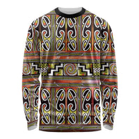 Maori Matariki Long Sleeve Shirt Yellow Galaxy Aesthetic Koru Art