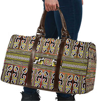 Maori Matariki Travel Bag Yellow Galaxy Aesthetic Koru Art