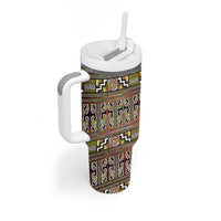 Maori Matariki Tumbler With Handle Yellow Galaxy Aesthetic Koru Art