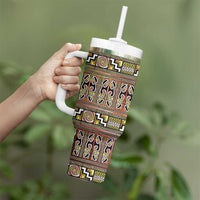 Maori Matariki Tumbler With Handle Yellow Galaxy Aesthetic Koru Art