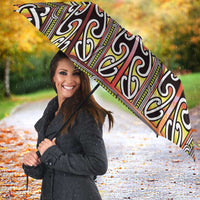 Maori Matariki Umbrella Yellow Galaxy Aesthetic Koru Art LT01 - Polynesian Pride