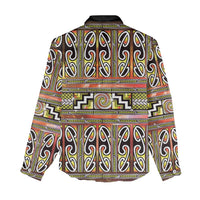 Maori Matariki Women Casual Shirt Yellow Galaxy Aesthetic Koru Art LT01 - Polynesian Pride