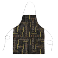 Hawaii Brown Plumeria Lei Black Apron Frangipani Floral Heritage Art