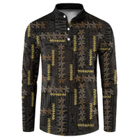 Hawaii Brown Plumeria Lei Black Button Sweatshirt Frangipani Floral Heritage Art