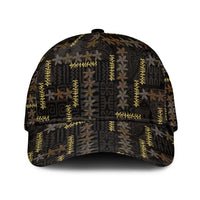 Hawaii Brown Plumeria Lei Black Classic Cap Frangipani Floral Heritage Art