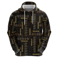Hawaii Brown Plumeria Lei Black Hoodie Frangipani Floral Heritage Art
