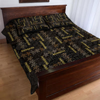 Hawaii Brown Plumeria Lei Black Quilt Bed Set Frangipani Floral Heritage Art