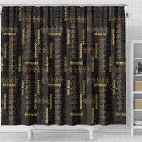 Hawaii Brown Plumeria Lei Black Shower Curtain Frangipani Floral Heritage Art