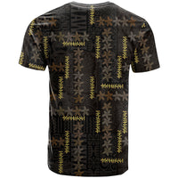 Hawaii Brown Plumeria Lei Black T Shirt Frangipani Floral Heritage Art