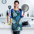 Polynesian Hibiscus Tropical Blue Floral Apron Tribal Pattern - Polynesian Pride