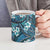 Polynesian Hibiscus Tropical Blue Floral Ceramic Mug Tribal Pattern - Polynesian Pride
